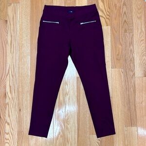Gap Maroon Stretch Trousers